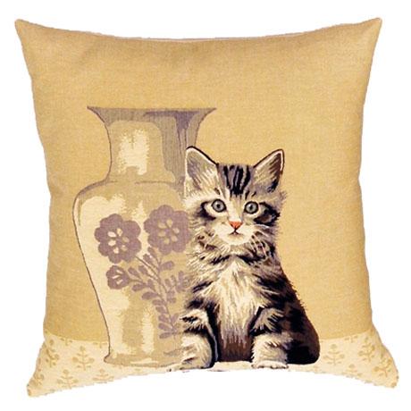Kitten & Vase - Clearance Cushion