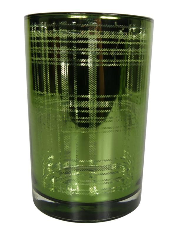 Tea Light - Green Check, large