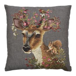 Floral Deer - Scarlet