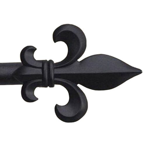 Finial-Fleur-De-Lys-Black-Painted