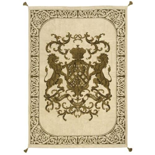 Throw-Heraldic-Cream