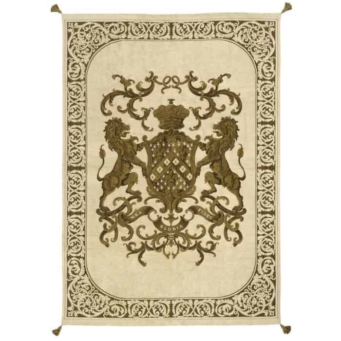 Throw-Heraldic-Cream