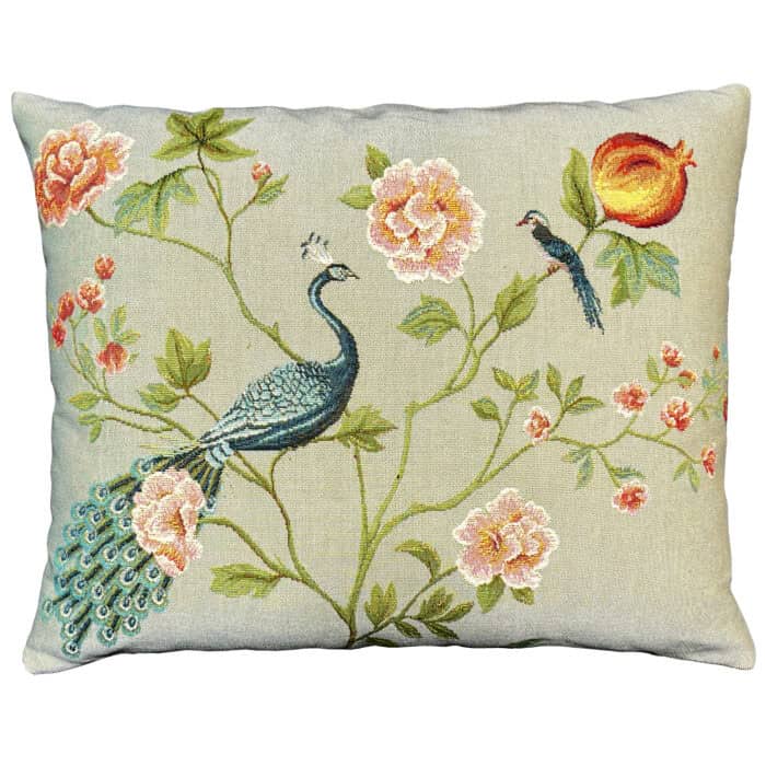 Birds and Flowers Rectangle Cushion