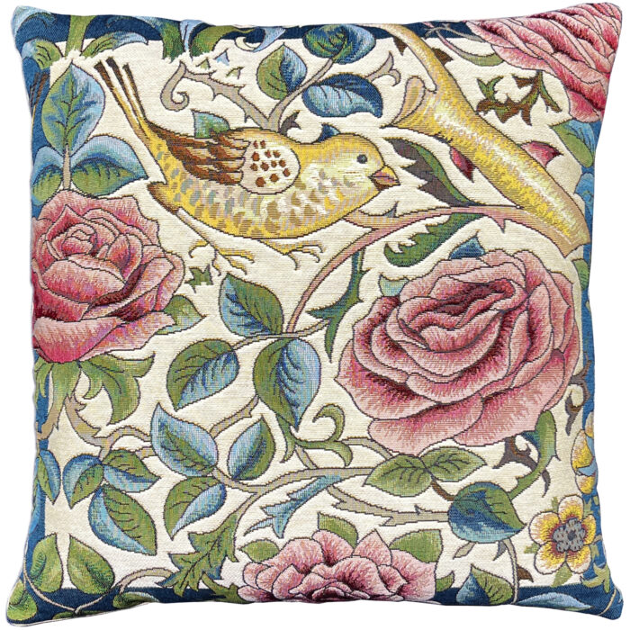 William Morris Bird and Rose Beige Cushion